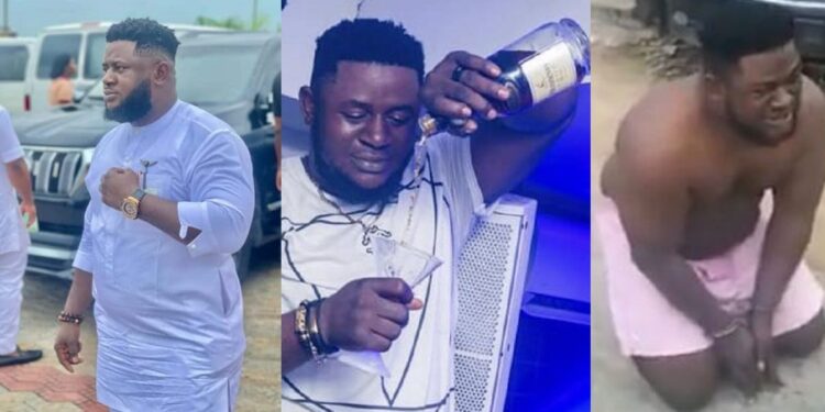 “My wife just born, forgive me” – Bayelsa big boy arrested for alleged kidnapping begs (Video)