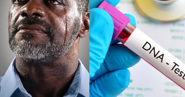 Black man crying tears of sadness or joy