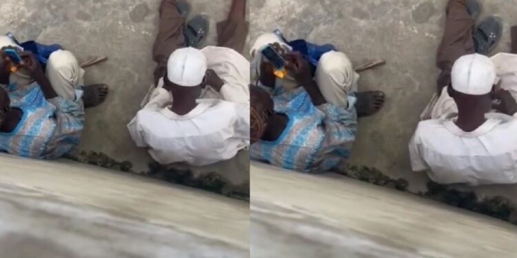 Nigerian man in shock seeing two ‘blind men’ operating their phones after he gave them money (Video)
