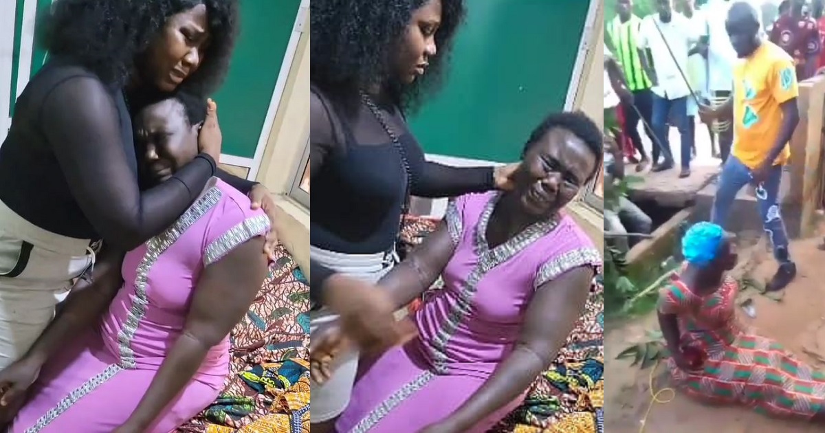 Tear-jerking moment lady reunited with her mum who was publicly tortured after being branded a witch in Abia (Video)