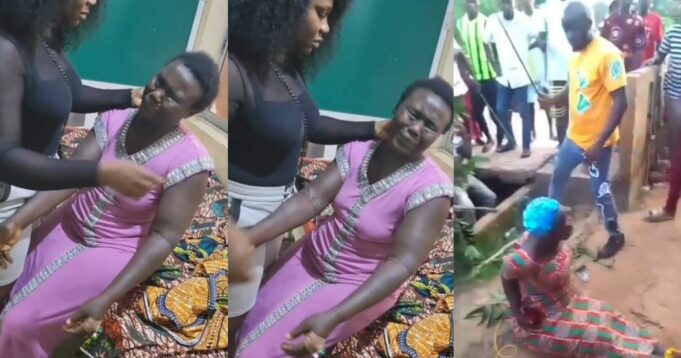 Widow tied and flogged