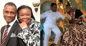 Bishop Josef Bassey reacts