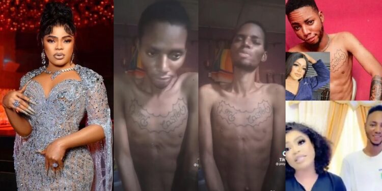 “I never forced you to do it” – Bobrisky reacts as fan who tattooed his face says he has been suffering an ailment because of the tattoo (video)