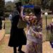 Boy embarrasses ecstatic mother who rushed to him with ribbon on his graduation day, says she was embarrassing him (Video)