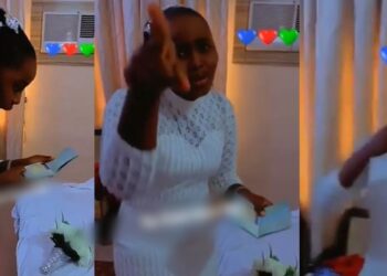“I’ll finish you tonight” – Bride tells groom after he gifted her travel visa on wedding day (Video)