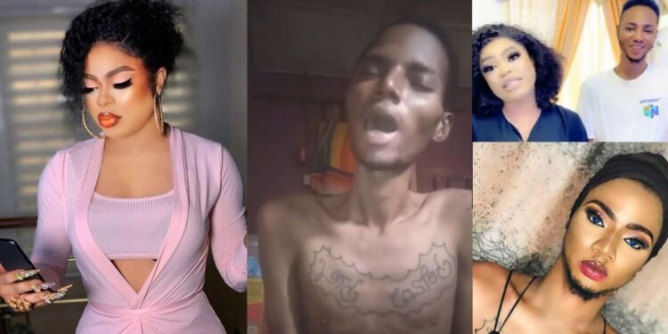 “Help me beg Bobrisky to forgive me” – Man who tattooed Bobrisky on his arm cries out, reveals he’s suffering an ailment as a result of the tattoo (Video)