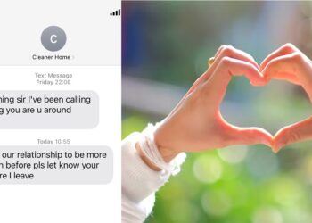“I can’t continue to die in silence” – Man shares the romantic text messages he recieved from his female cleaner.