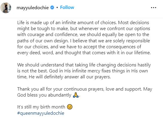 Polygamy: “I’ll not be numbered as a wife or cajoled to accept a practice that does not align with my values” – Actor Yul Edochie’s first wife, May speaks 5 dfggd