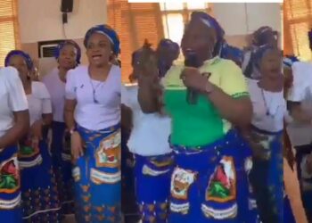 Nigerian Christian mothers show off their dance steps as they vibe to ‘Overloading’ (video)