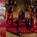 Moment a guard fainted while standing watch over Queen Elizabeth II’s coffin (Video)