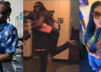 “Mom or girlfriend?” — Fans reacts to Eloswag and his mother’s heartwarming reunion (Video)