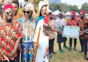 Actor, Jim Iyke receives chieftaincy title in Ghana (Photos)
