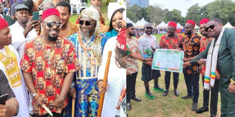 Actor, Jim Iyke receives chieftaincy title in Ghana (Photos)