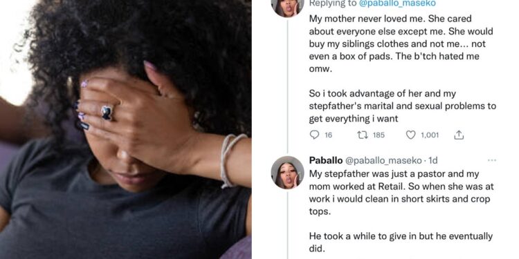 “She never loved me” – Lady opens up about sleeping with her stepdad and blames her mother for it