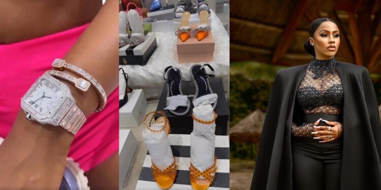 Reality TV star, Mercy Eke flaunts all of the delectable gifts she received on her 29th birthday.