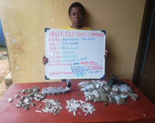 Heavily pregnant woman arrested with Meth,Loud, Arizona and Colorado in Edo 