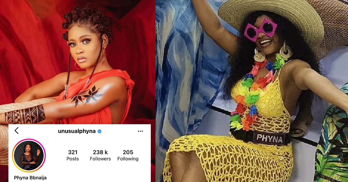 #BBNaija: Phyna becomes first level-up housemate to be verified on Instagram