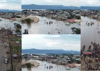 Kogi State residents resort to Canoes for commuting due to incessant flooding