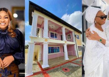 Actress, Funmi Awelewa builds a mansion for her mother and siblings