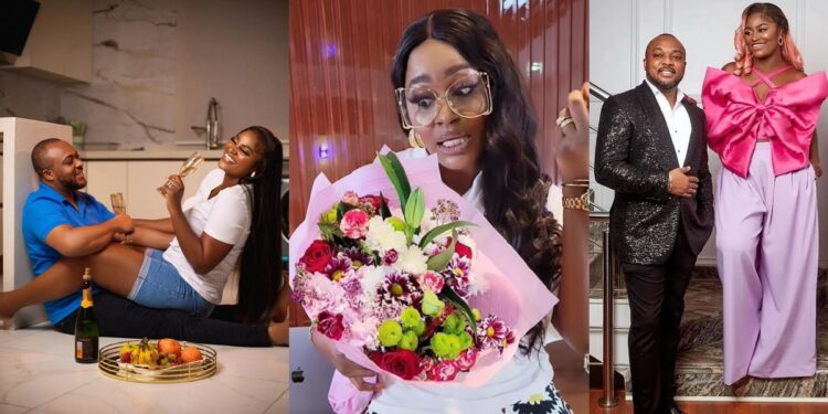“You should’ve sent the money to my account” – Actress Chizzy Alichi tells husband after he sent her a flower bouquet (Video)