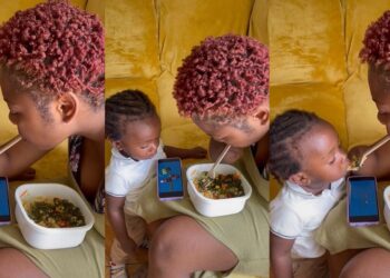 Heartwarming video of nursing mother who has no hands using her mouth to feed her baby (Watch)