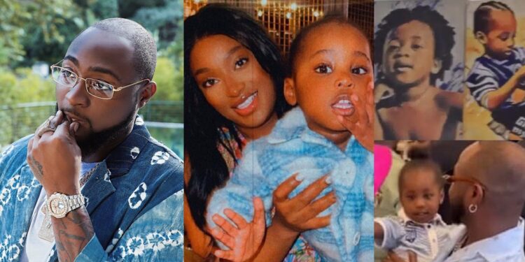 Davido’s 2nd son, Dawson, spotted as singer shares rare video of his father’s grandchildren (Watch)