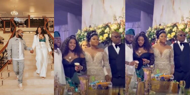 Moment Davido collected a drink from Chioma at Israel DMW’s wedding has got people talking (WATCH)