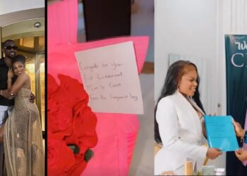 “Congrats on your first endorsement” – BBNaija’s Deji sends bouquet to colleague, Chichi