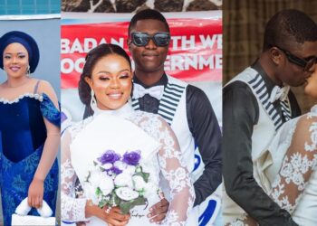 “It takes courage to date a blind man” – Visually impaired Nigerian man writes moving words to his wife after their wedding (Photos)