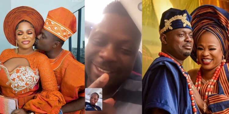 Actor, Kunle Afod’s wife makes U-turn, denies separation from husband with romantic video (watch)