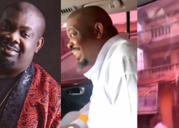 Heartwarming moment Nigerian music executive, Don Jazzy visitedhis childhood neighborhood (WATCH)