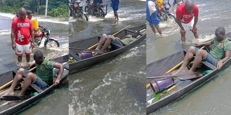 Man found alive three days after being swept away by flood in Bayelsa (Photos)