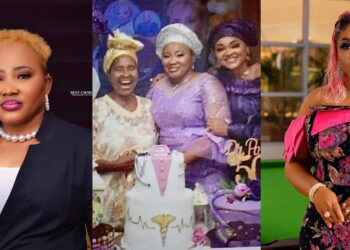 Mercy Aigbe’s sister allegedly set their mom’s house on fire. 