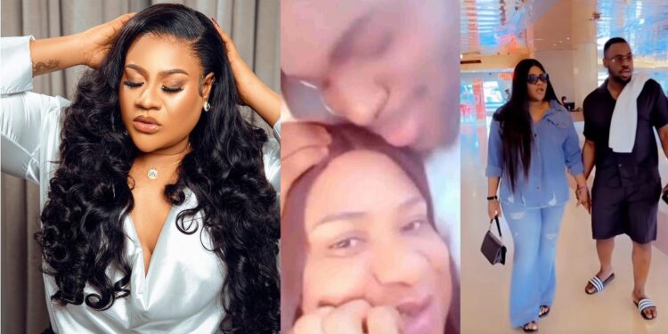 “She don start again” – Reactions as actress, Nkechi Blessing hints at engagement
