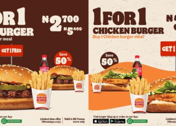 BURGER KING: Buy 1 Get 1 Free Deal.