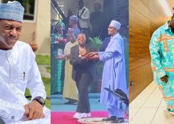 “Orobo with zero sense” – DSS DG’s son slams Teni for not bowing to President Buhari while receiving national award (Video)