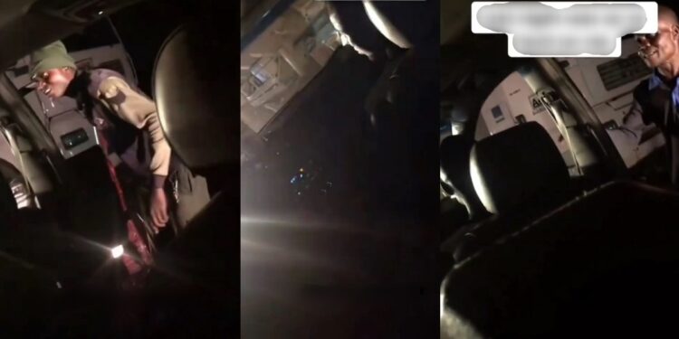 Viral video of commercial bus driver having a heated argument with an armed police officer (WATCH)