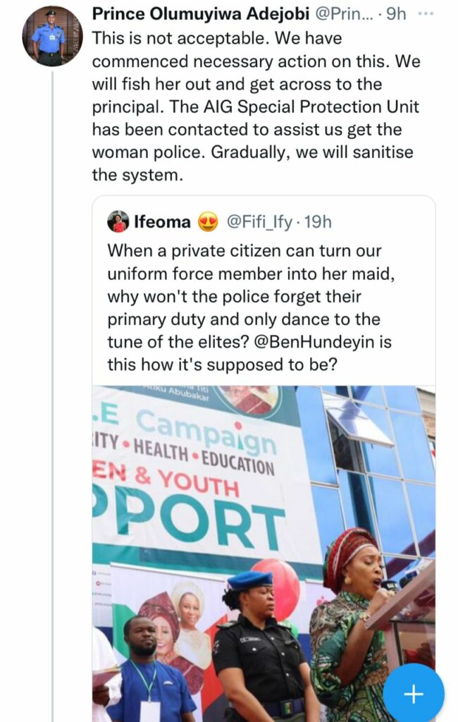Police to sanction female officer who carried Atiku Abubakar’s wife’s bag at an event (photo) 5 WhatsApp Image 2022 10 06 at 11.35.10 AM