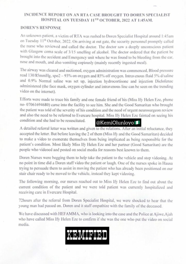 Doren Hospital give detailed