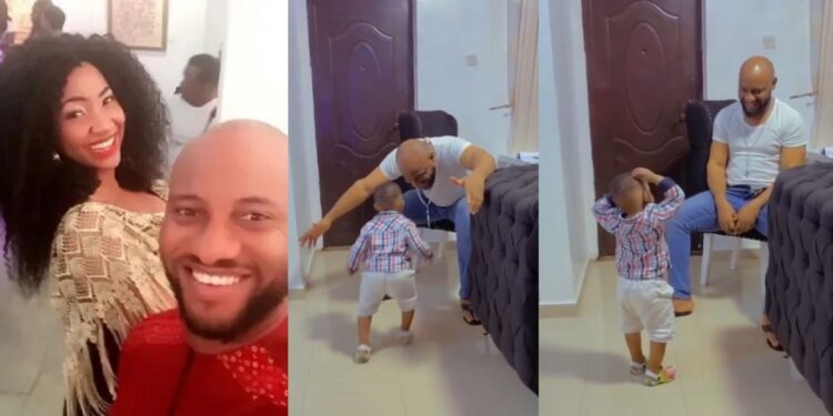 “Our son is growing so fast” – Yul Edochie gushes over son as he spends time with second wife, Judy (Video)