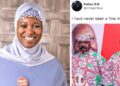 Activist, Aisha Yesufu responds after a Twitter user said he has never seen a fine man from Edo