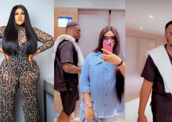 Nkechi Blessing flaunts her new man on Instagram.