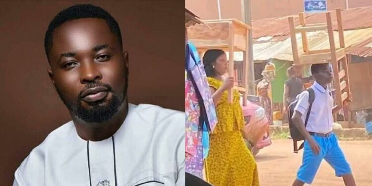 “This is not love. This is pampering” – Governor Ayade’s aide reacts to viral photo of a mother carrying her son’s locker to school