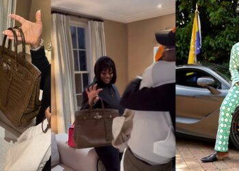 UK-based Nigerian Pastor, Tobi Adegboyega, gifts Davido’s fiancée, Chioma, a Hermes Birkin bag reportedly worth $95000 (video)