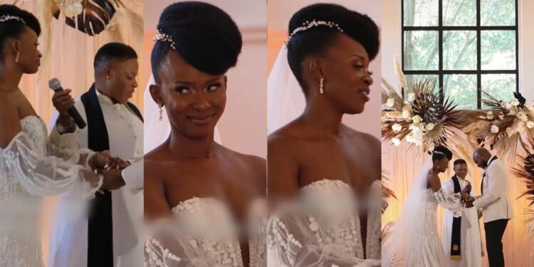 Mixed reactions as bride refuses to repeat “for richer, for poorer” during wedding vow (Video)