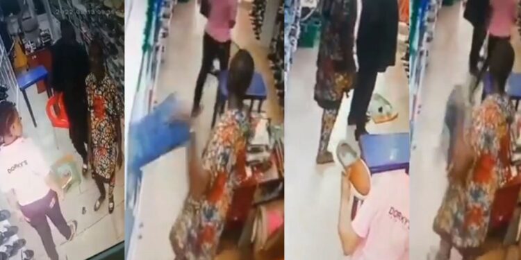 CCTV captures man stealing cloth material from a boutique in Calabar (Video)