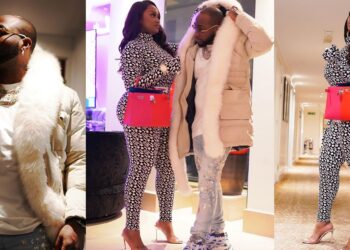 “The one in my heart” – Davido writes as he shares lovely photo of himself and Chioma in London