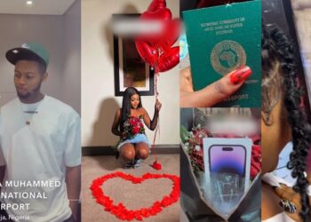Nigerian man gets girlfriend international passport, surprises her with a shoutout from Don Jazzy for her birthday (Video)