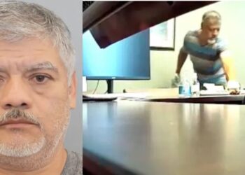 Office custodian arrested