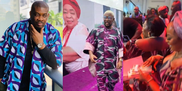 “Doings!” – Reactions as it’s revealed that Don Jazzy gave free aso-ebi to everyone for mother’s burial
